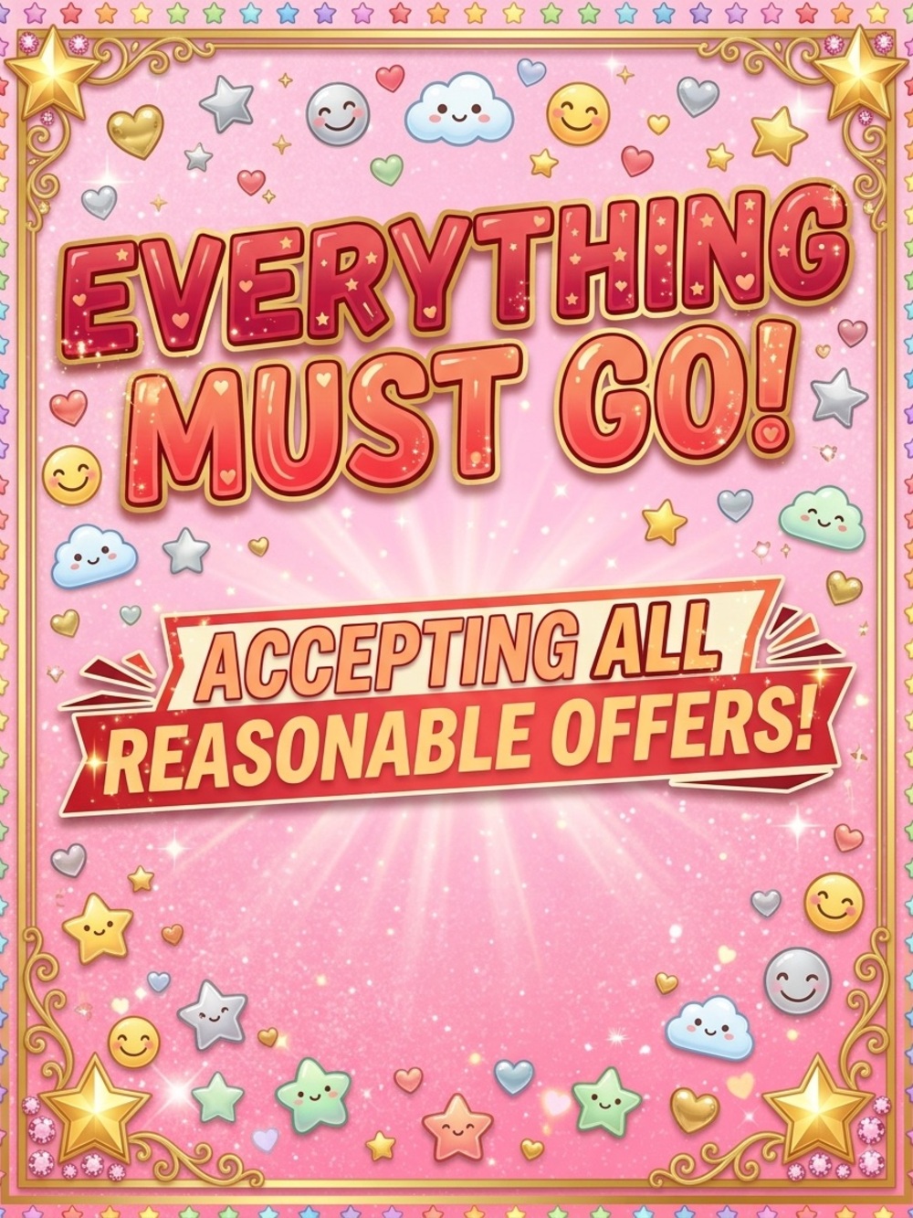 EVERYTHING MUST GO! CLOSET CLOSING!
